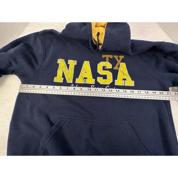 NASA Johnson Space Center Logo Hoodie Hooded Sweatshirt Navy Blue Large - Picture 6 of 12